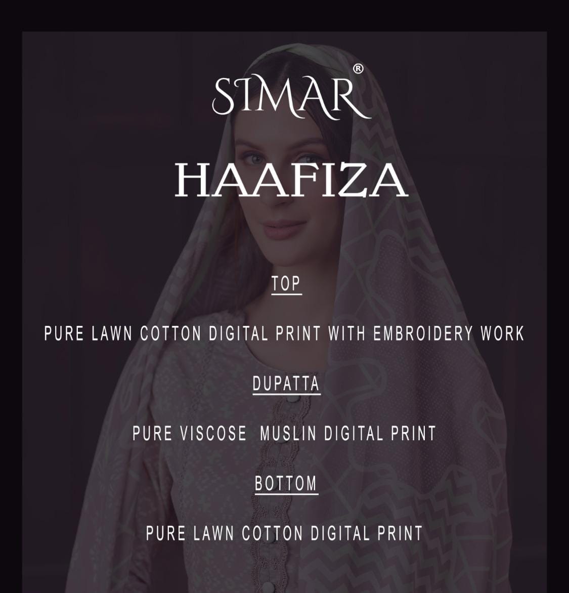 Haafiza Glossy By Simar Digital Printed Lawn Cotton Dress Material Wholesale Market In Surat